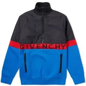 GIVENCHY ジップアップ　ジャケット　青 Givenchy | Logo Tape Zip Up Sweatshirt, (Blue, Size 4Y)